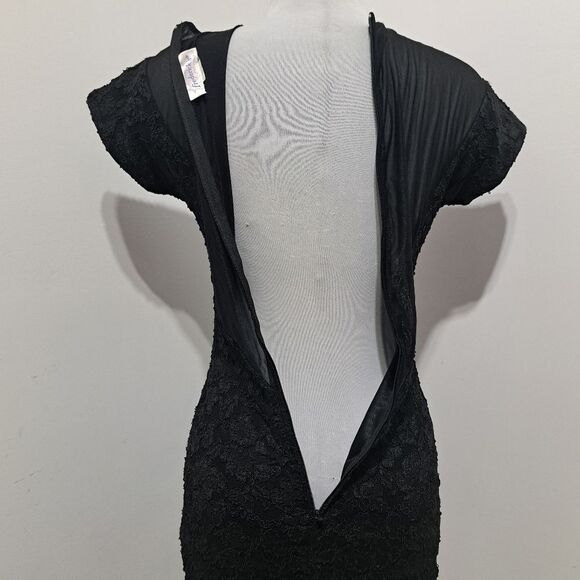 Vintage Frederick's Of Hollywood Gothic Illusion Sweetheart Neckline Y2K  Sz 7/8 - Picture 10 of 14